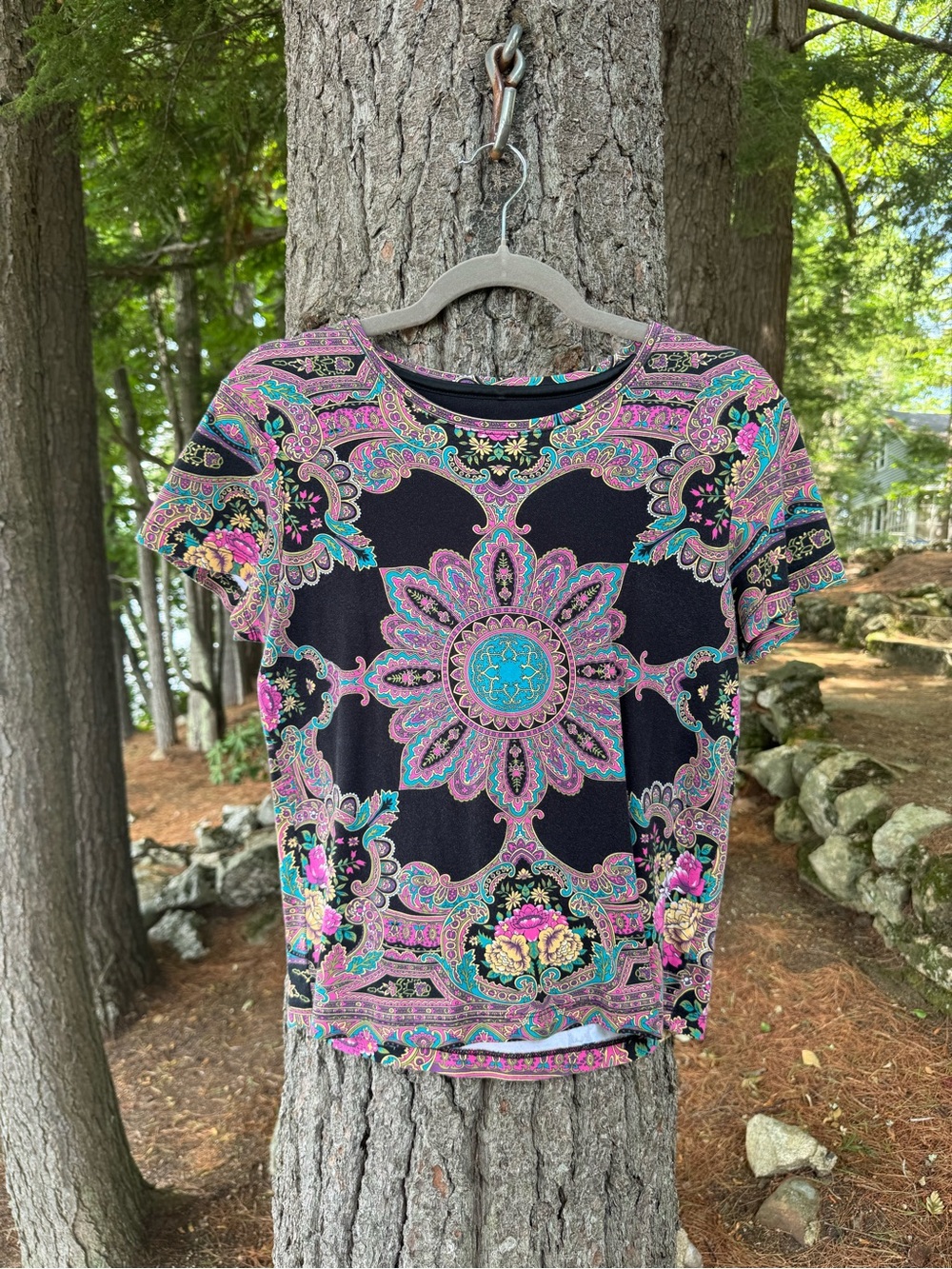 Vintage Y2K Cotton Printed Tee M